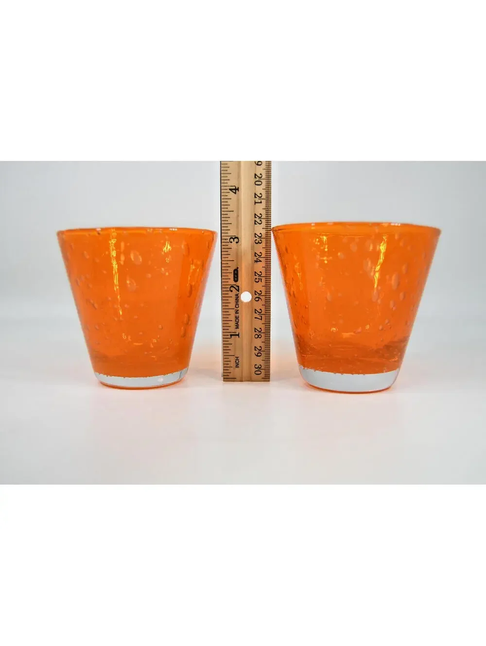 Pottery Barn Monterey Art Glass Orange 3
